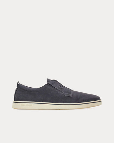 Ferragamo Derby Suede Rainy Grey Slip On Sneakers