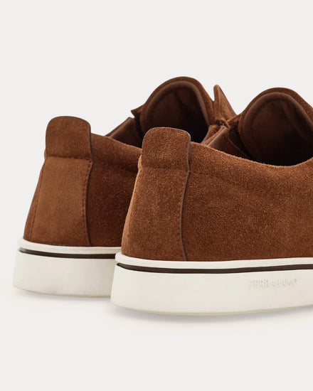Ferragamo Derby Suede Brown Slip On Sneakers - 5