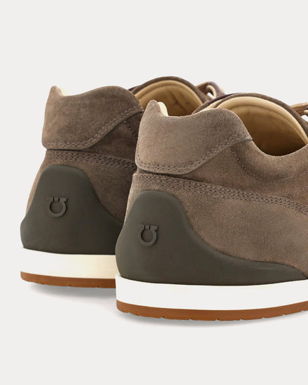Ferragamo Sebastien Elephant Grey Low Top Sneakers - 5