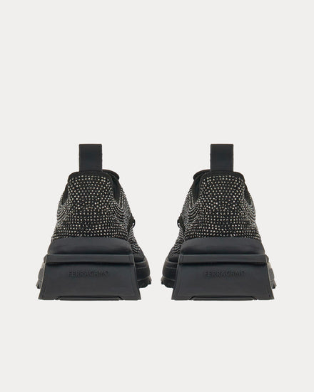 Ferragamo Running Crystal Black Low Top Sneakers - 3
