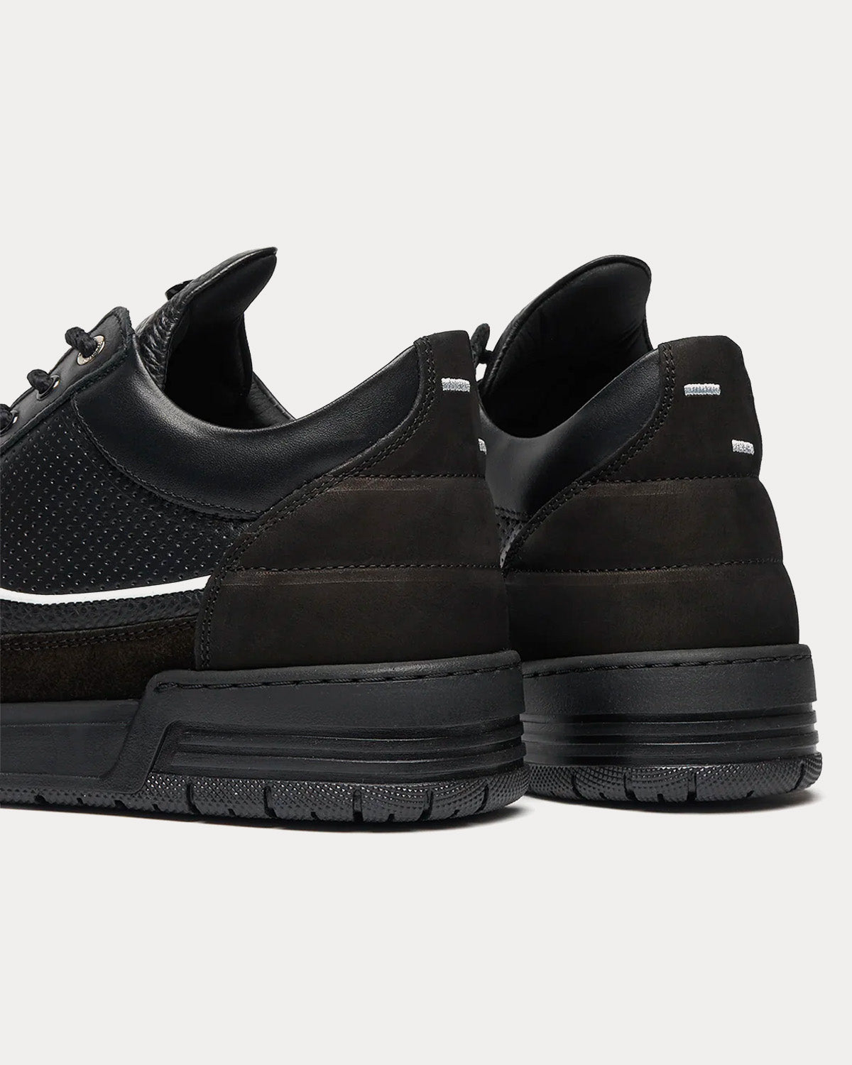 Filling Pieces - Blaze Leather Black Low Top Sneakers