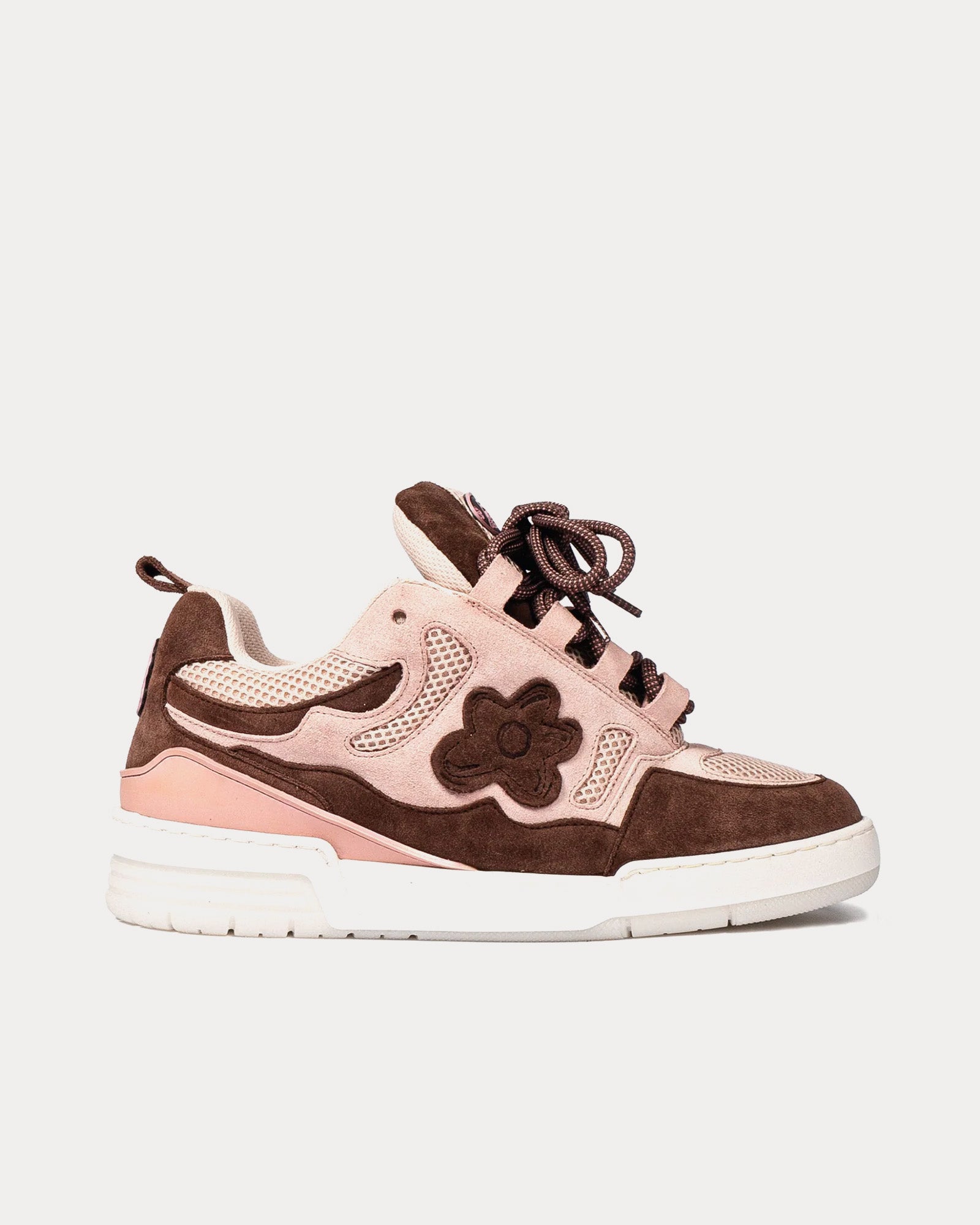 Flower Instincts - The Brown Goblin Pink / Brown Low Top Sneakers