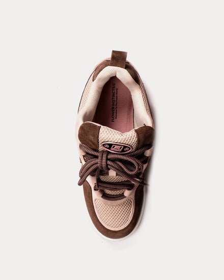 Flower Instincts The Brown Goblin Pink / Brown Low Top Sneakers - 2