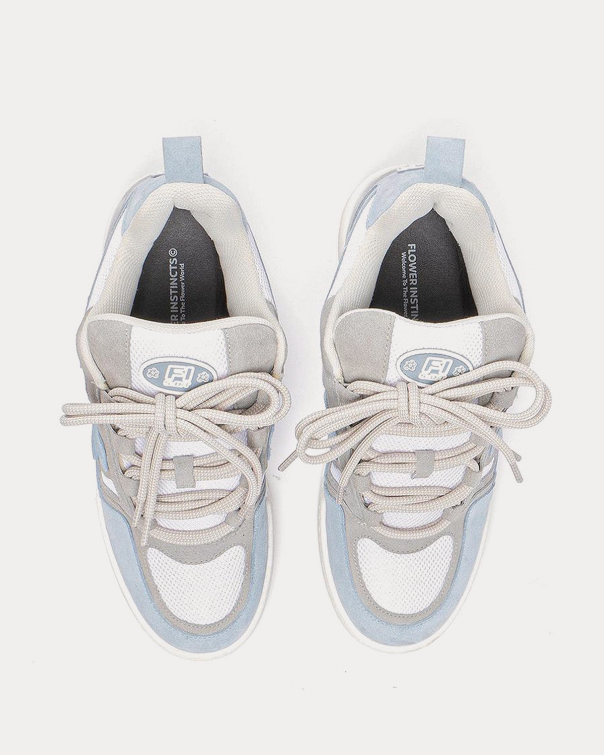 Flower Instincts - 101 Grey / Blue Low Top Sneakers