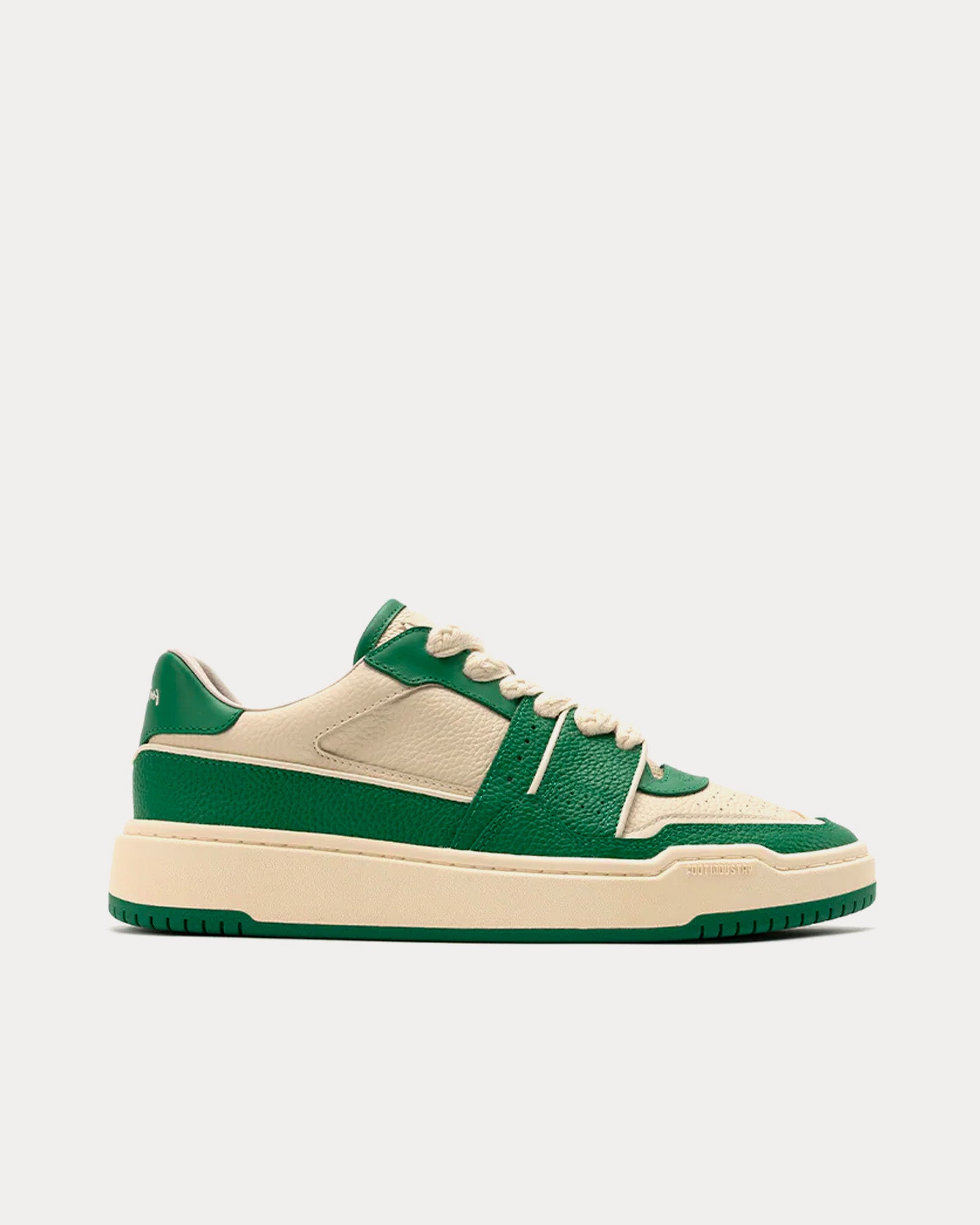 Foot Industry - 90's Skate Off-White / Green Low Top Sneakers