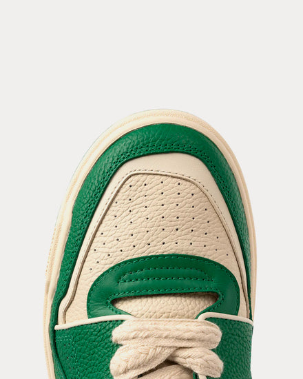 Foot Industry 90's Skate Off-White / Green Low Top Sneakers - 2