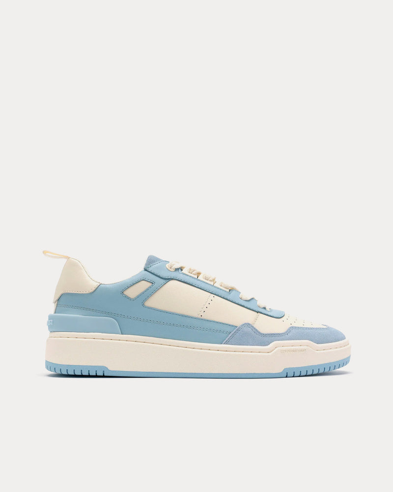 Foot Industry 90's The Plateau Off-White / Light Blue Low Top Sneakers - 1
