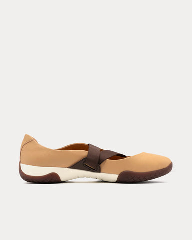 Foot Industry Stretch Freely Flats Almond Oil Slip Ons