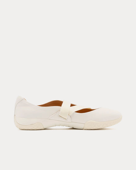 Foot Industry Stretch Freely Flats Antique White Slip Ons - 1