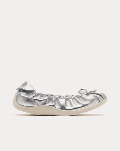 Foot Industry Ballet Flats Silver Slip Ons