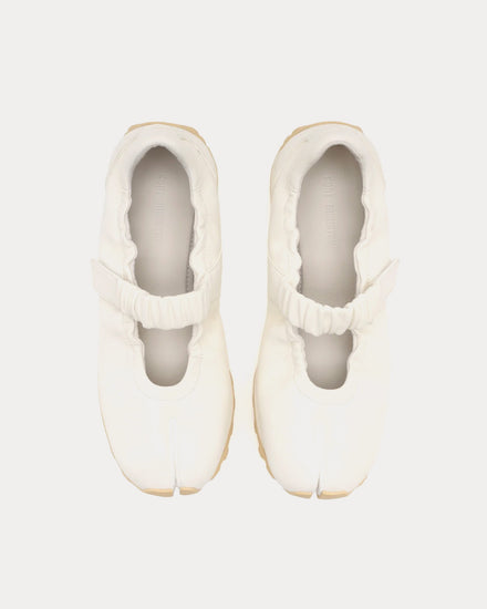 Foot Industry Tabi Mary Jane Antique White Slip Ons - 2