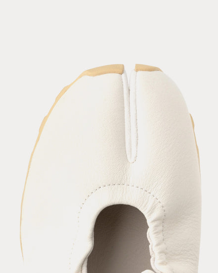 Foot Industry Tabi Mary Jane Antique White Slip Ons - 6
