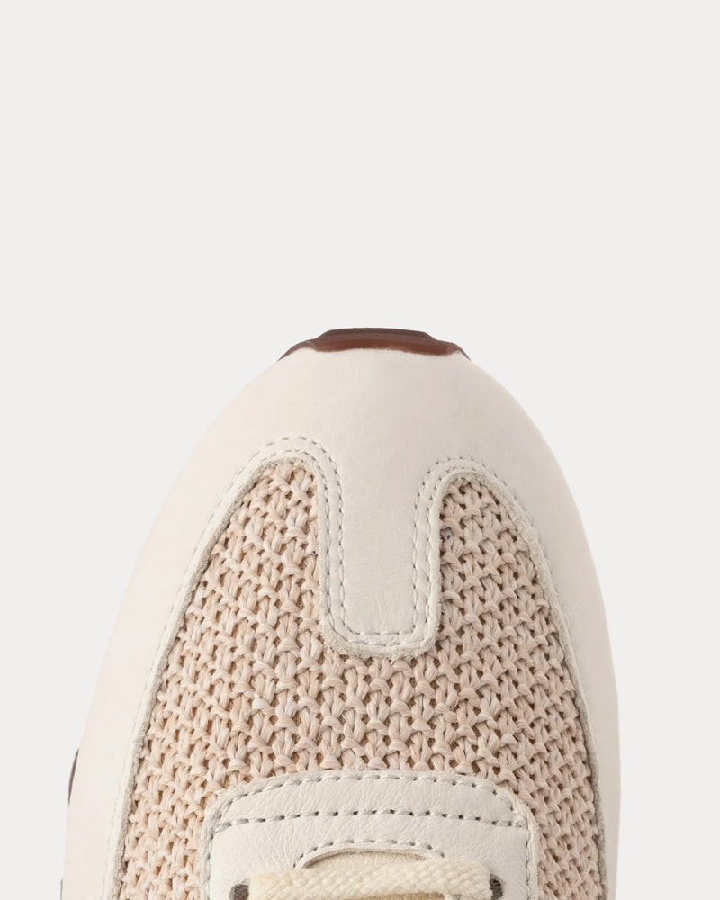 Foot Industry Straw Running Antique White Low Top Sneakers - 5