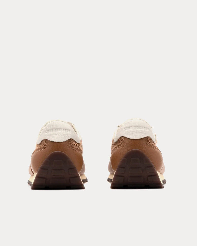 Foot Industry Straw Running Brown / Antique White Low Top Sneakers - 4