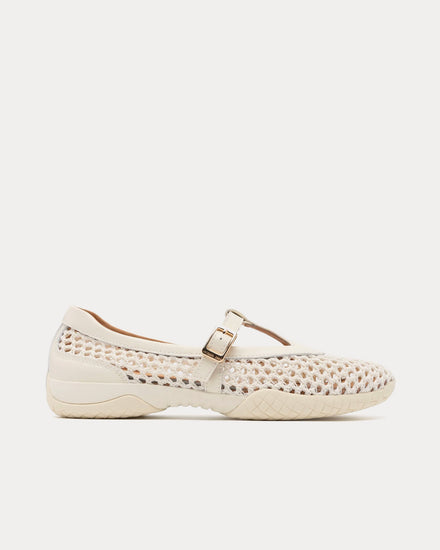 Foot Industry Sun Stretching Antique White Mary Jane Sneakers - 1