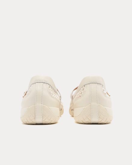 Foot Industry Sun Stretching Antique White Mary Jane Sneakers - 4