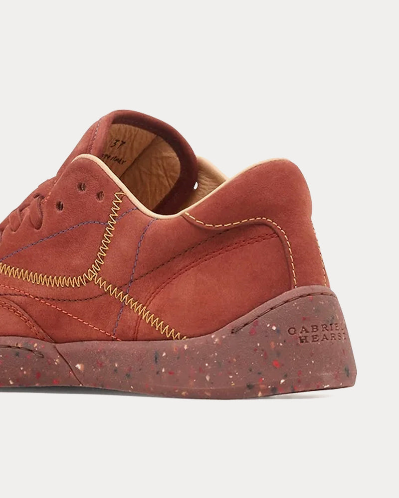 Gabriela Hearst Ohio Nubuck Burnt Sienna Low Top Sneakers - 3