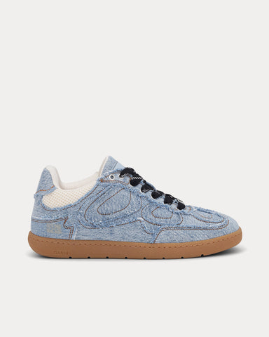Ganni 08 Canvas Raw Edge Denim Low Top Sneakers