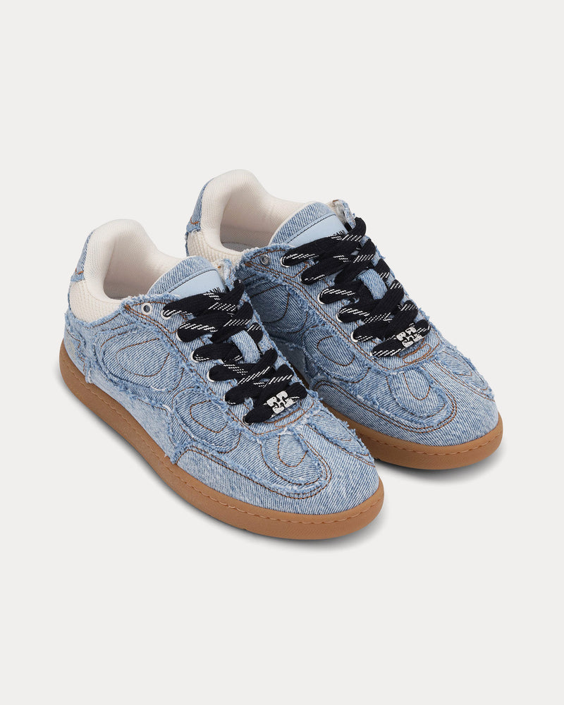 Ganni 08 Canvas Raw Edge Denim Low Top Sneakers - 2