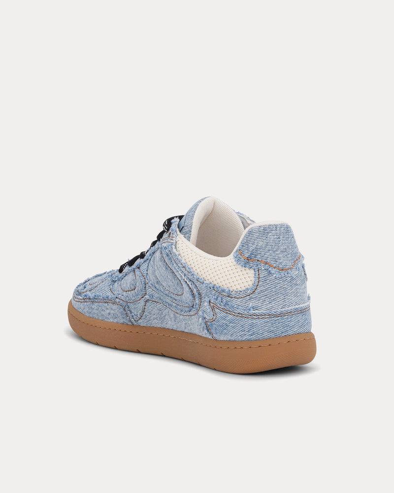 Ganni 08 Canvas Raw Edge Denim Low Top Sneakers - 3