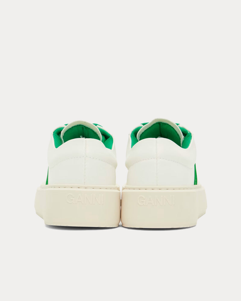Ganni Sporty Mix Cupsole White / Kelly Green Low Top Sneakers - 3