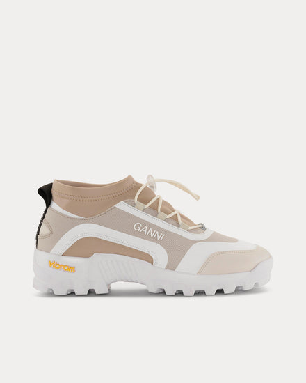 Ganni Performance Neoprene Egret Beige Low Top Sneakers - 1