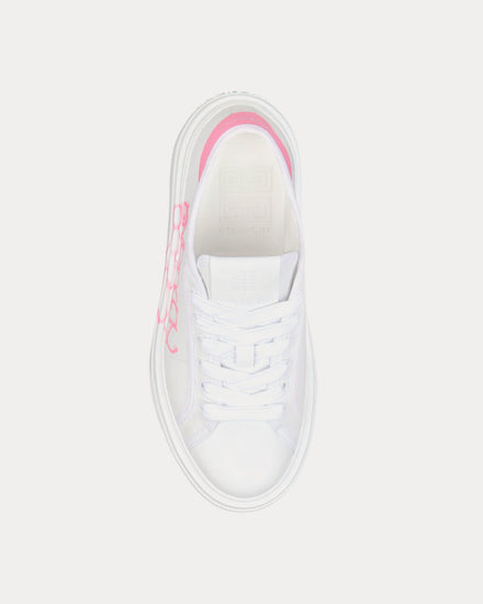 Givenchy x Chito City Platform Leather with Givenchy Love Print White / Pink Low Top Sneakers - 2