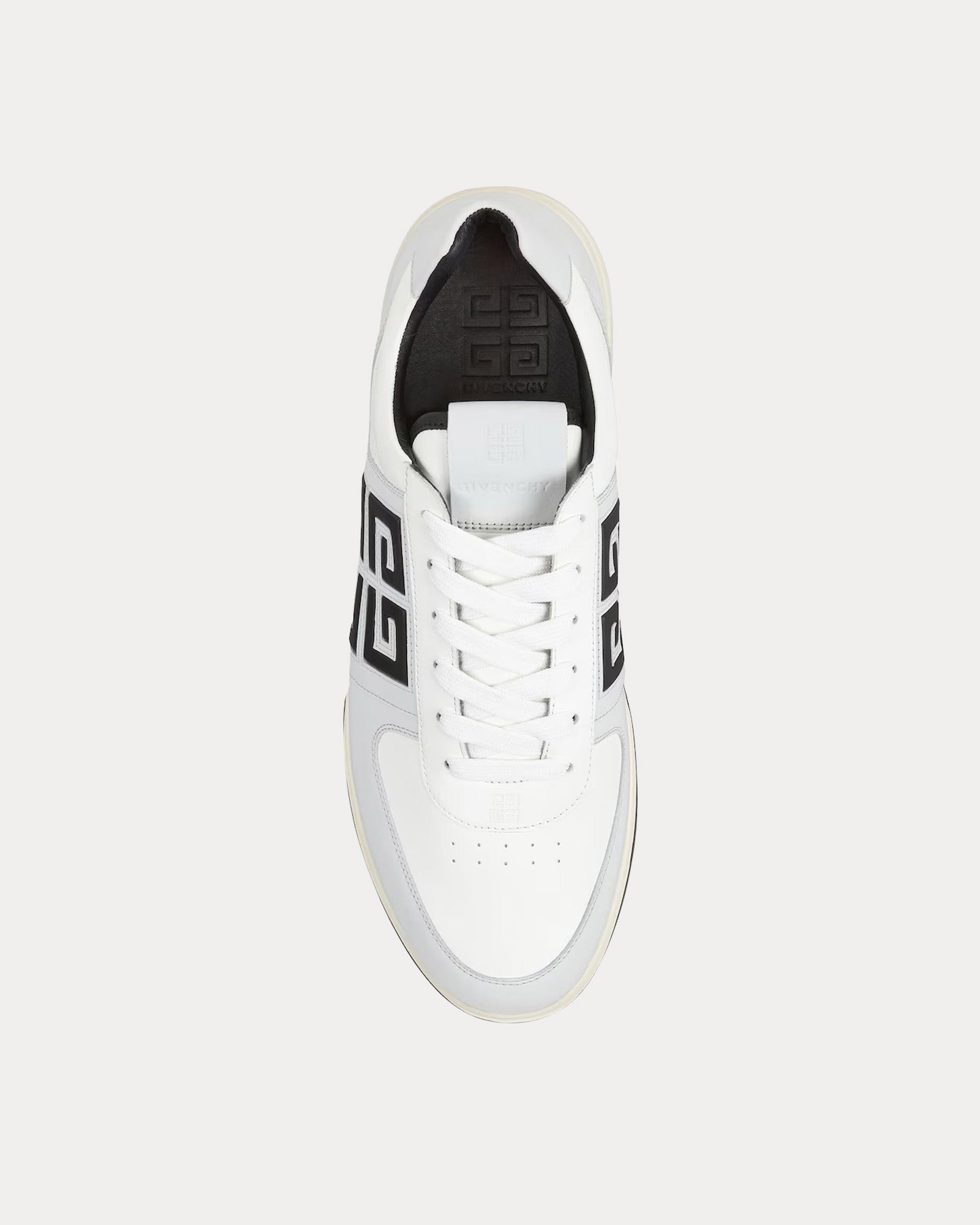 Givenchy - G4 Leather & Perforated Leather Grey / Black Low Top Sneakers