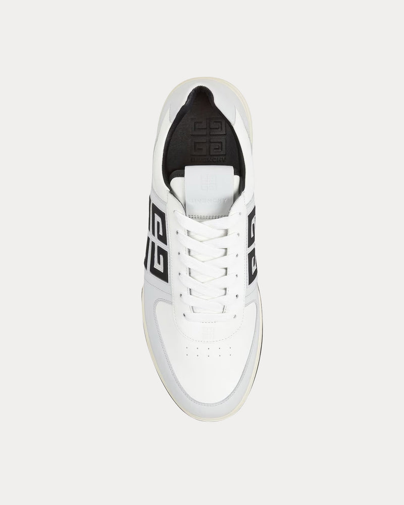 Givenchy G4 Leather & Perforated Leather Grey / Black Low Top Sneakers - 2