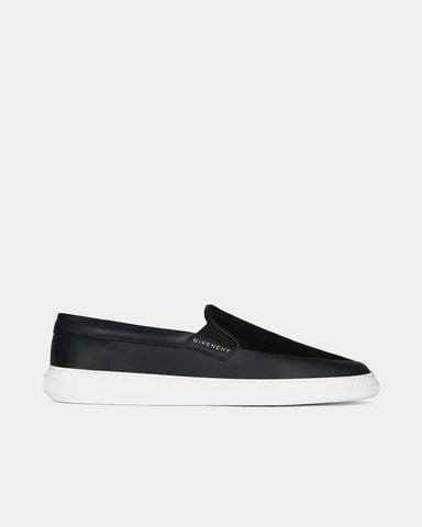 Givenchy G Set Leather & Perforated Suede Black Slip On Sneakers