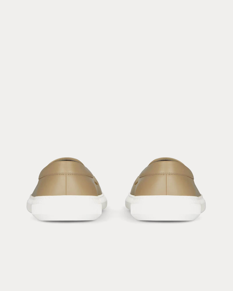 Givenchy G Set Leather & Perforated Suede Light Beige Slip On Sneakers - 4