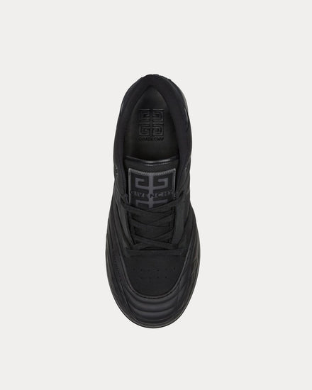 Givenchy Skate Nubuck & Synthetic Fiber Black Mid Top Sneakers - 2