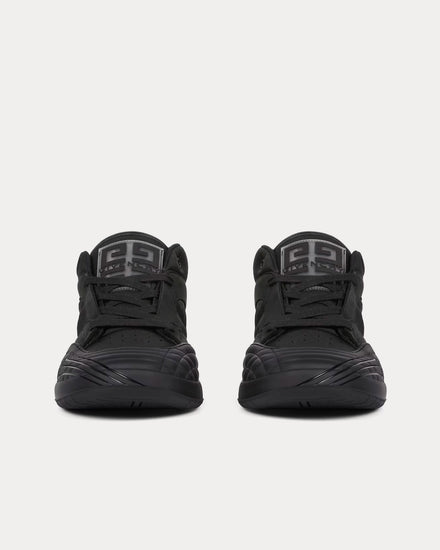 Givenchy Skate Nubuck & Synthetic Fiber Black Mid Top Sneakers - 3
