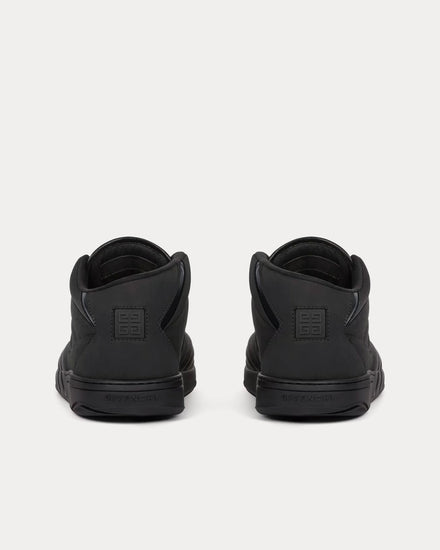 Givenchy Skate Nubuck & Synthetic Fiber Black Mid Top Sneakers - 4