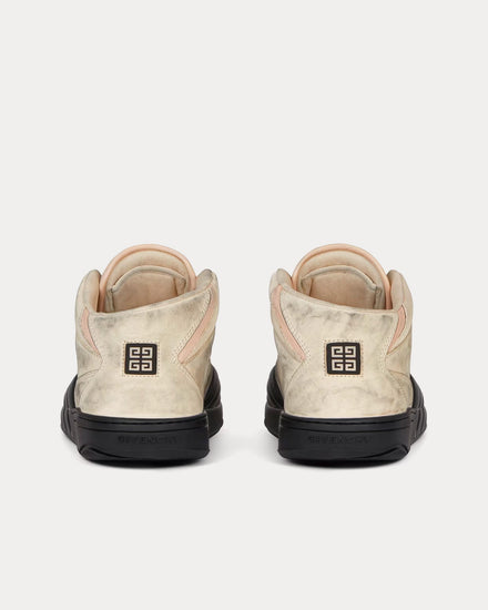 Givenchy Skate Nubuck & Synthetic Fiber White Mid Top Sneakers - 4