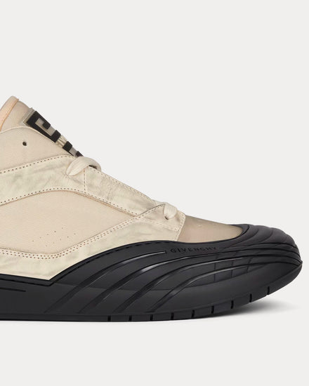 Givenchy Skate Nubuck & Synthetic Fiber White Mid Top Sneakers - 6