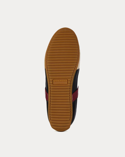 Givenchy Slim Nylon & Suede Burgundy / White Low Top Sneakers - 6