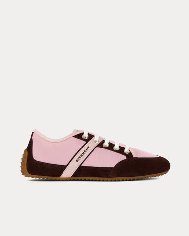 Givenchy Slim Nylon & Suede Brown / Pink Low Top Sneakers