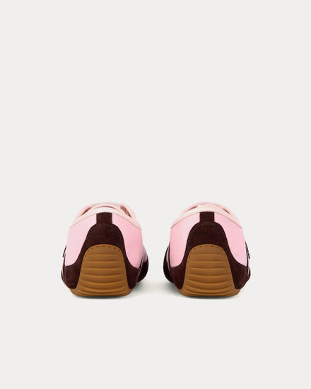 Givenchy Slim Nylon & Suede Brown / Pink Low Top Sneakers - 4