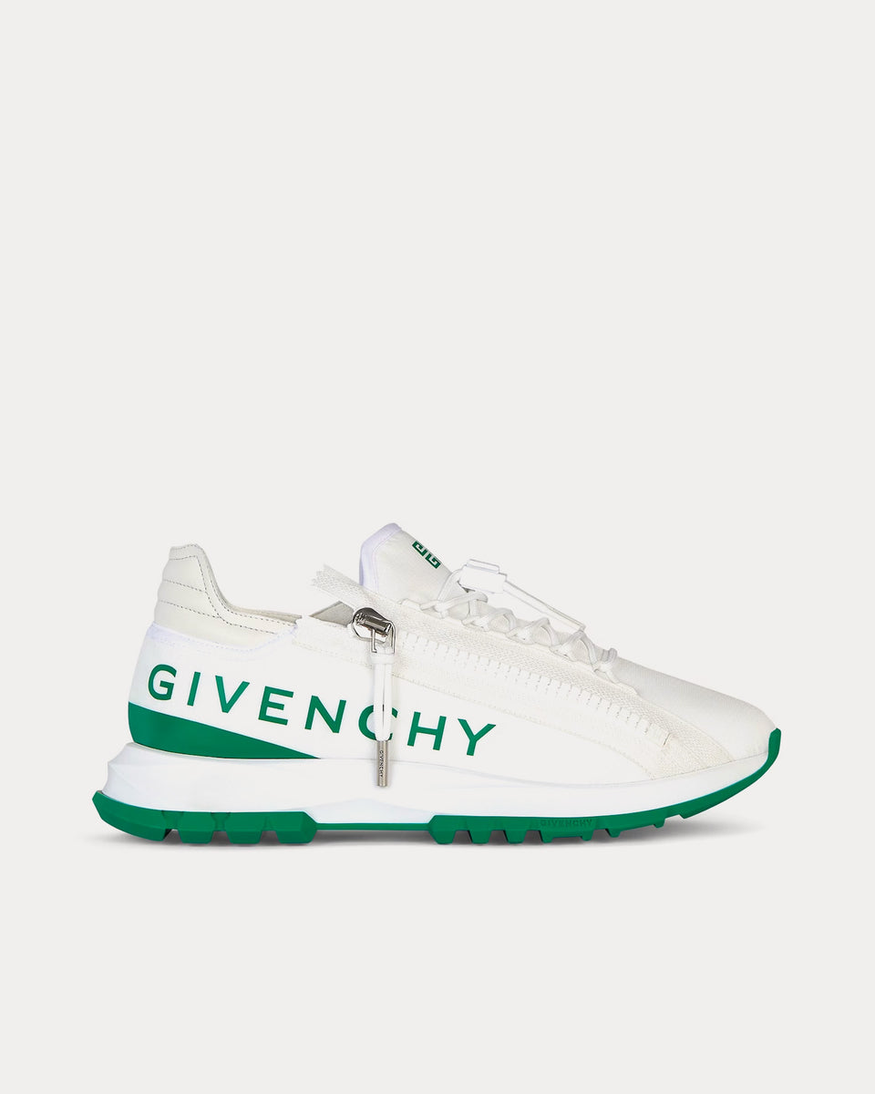 Givenchy Spectre Runner Synthetic Fiber With Zip White / Green Low Top ...