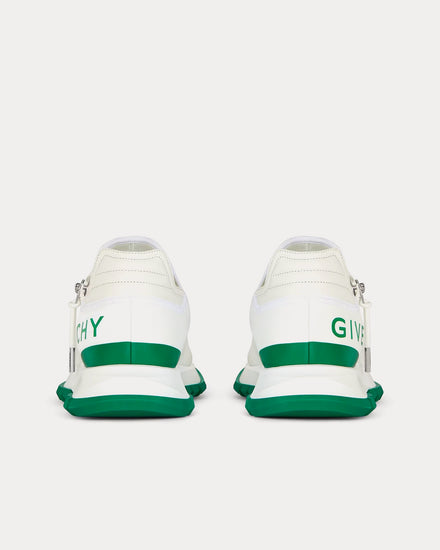 Givenchy Spectre Runner Synthetic Fiber With Zip White / Green Low Top Sneakers - 4