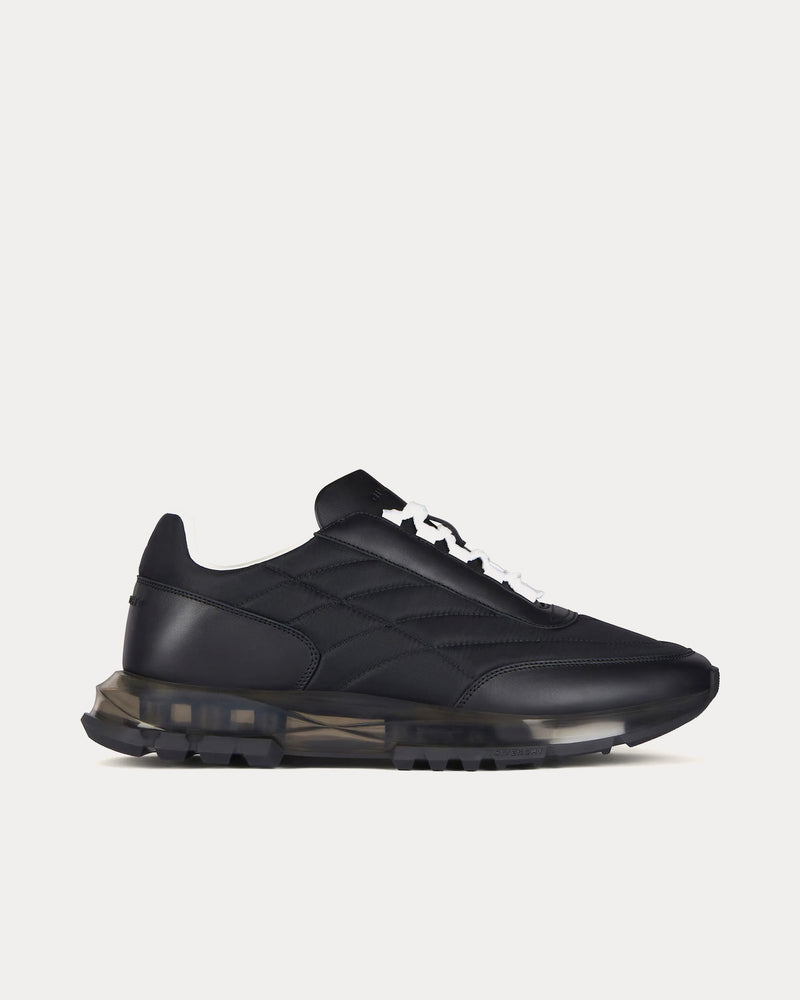 Givenchy Quilted Transparent-Sole Black Low Top Sneakers - 1