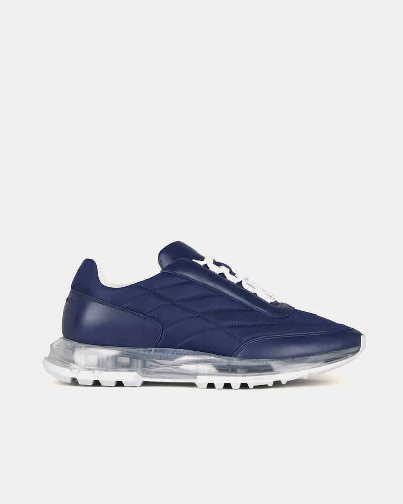 Givenchy Quilted Transparent-Sole Navy Low Top Sneakers - 1