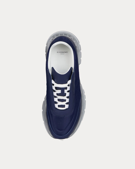 Givenchy Quilted Transparent-Sole Navy Low Top Sneakers - 2