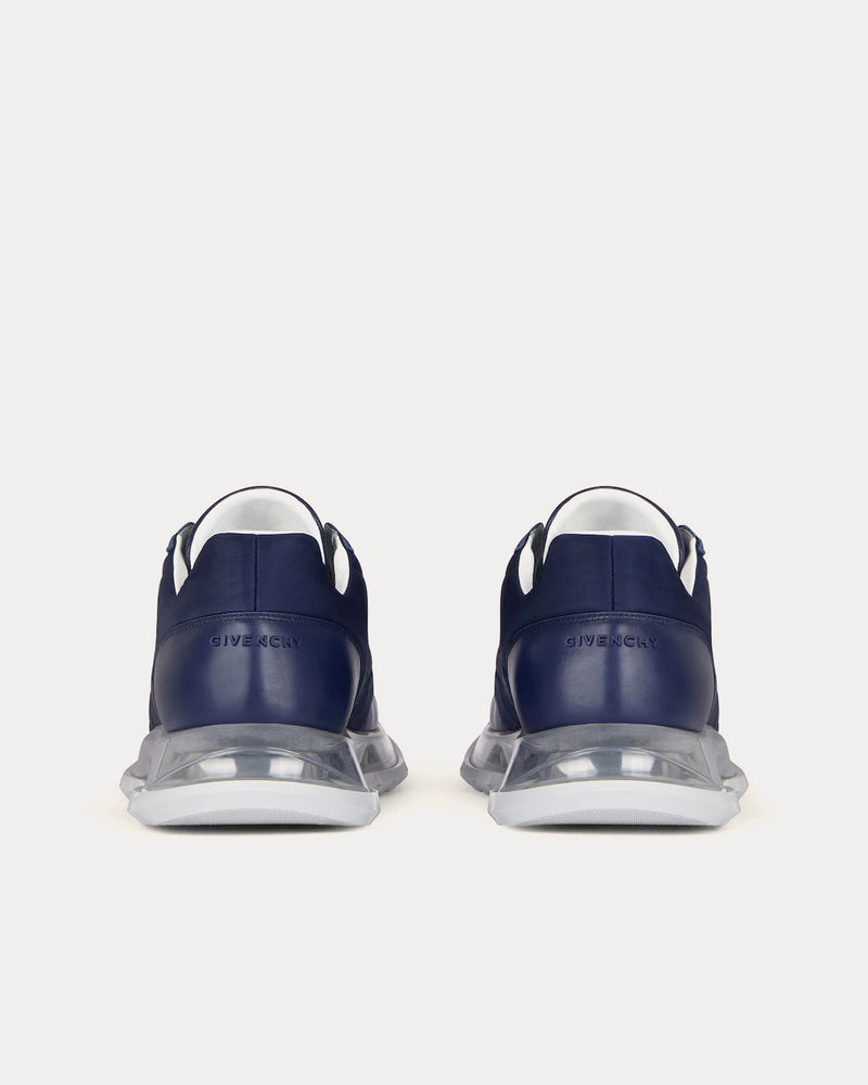 Givenchy Quilted Transparent-Sole Navy Low Top Sneakers - 4