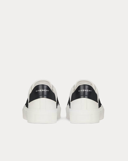 Givenchy City Sport Double Webbing Strap Leather White / Black Slip On Sneakers - 4