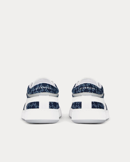 Givenchy G Move Mixed Leathers & Denim Monogram 72 Dark Blue / White Low Top Sneakers - 3