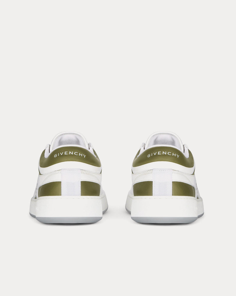 Givenchy G Move Leather White / Khaki Low Top Sneakers - 3