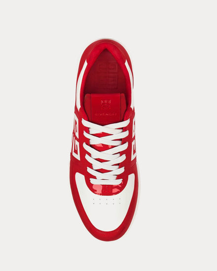 Givenchy G4 Patent Leather Red / White Low Top Sneakers - 2