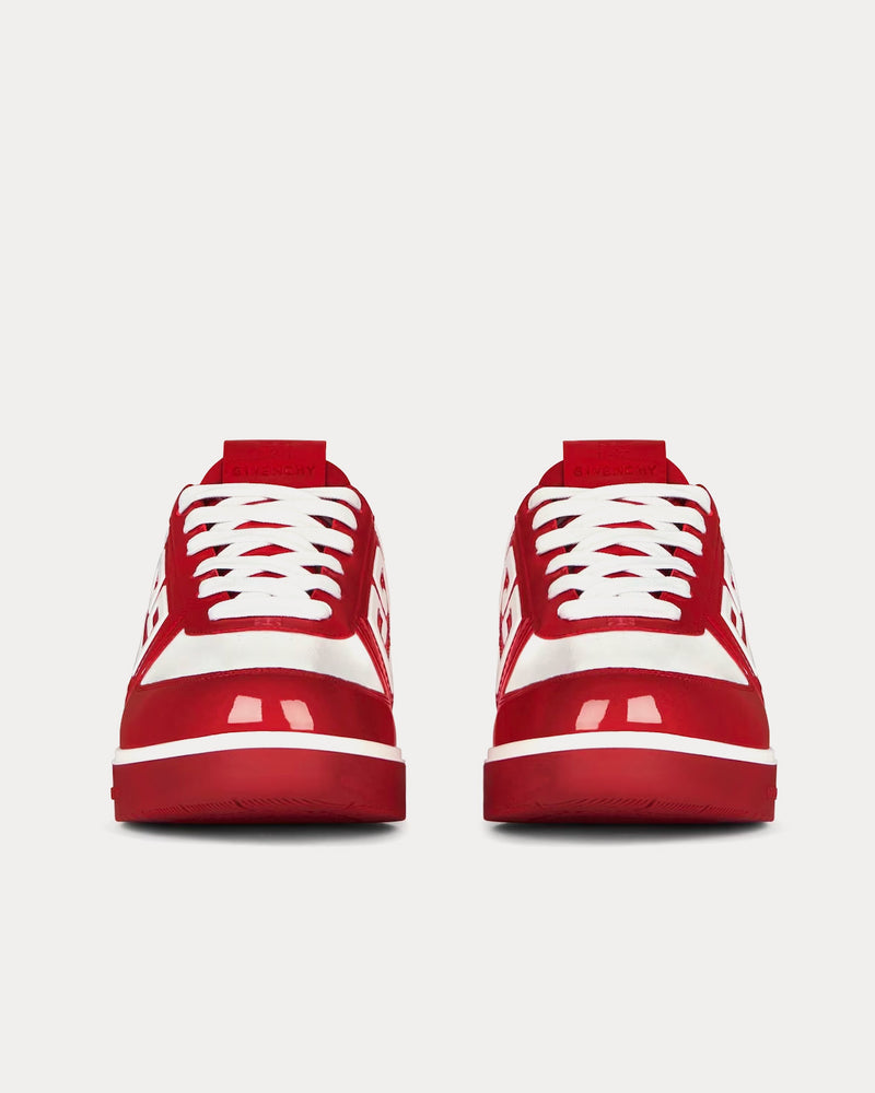 Givenchy G4 Patent Leather Red / White Low Top Sneakers - 3